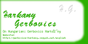 harkany gerbovics business card